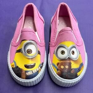 Minions Pink Kids Slip-On Shoes Size 6